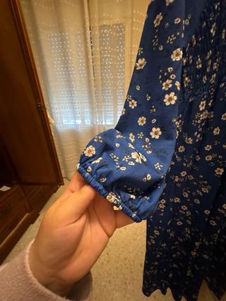 Vestido azul floral Pull&Bear