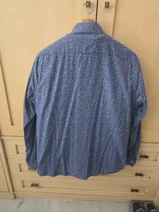 Camisa Pedro del Hierro azul estampada