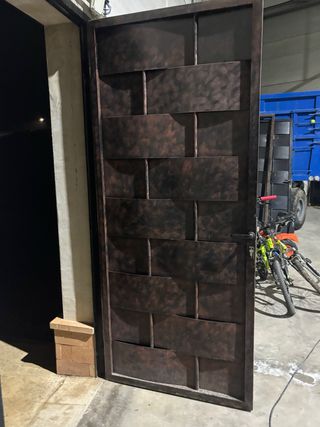 Puerta Exterior Hierro Forja Diseño Moderno