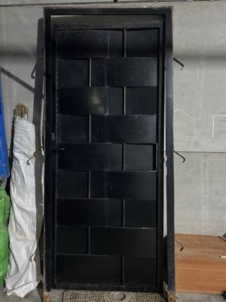 Puerta Exterior Hierro Forja Diseño Moderno