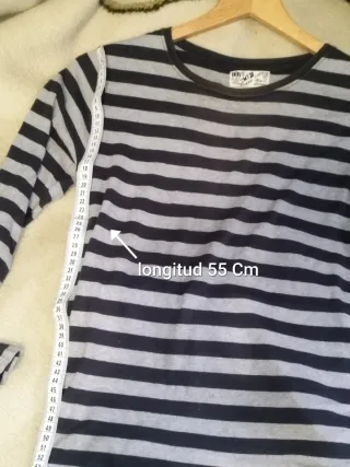 Camisa Rayas Marinas y Gris Fabricada en Portugal