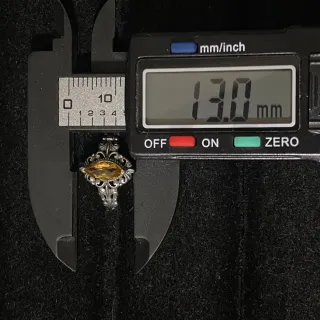 Anillo Plata Citrino Natural Marquise