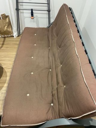 Sofá Cama Marrón y Gris