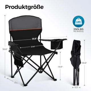 2 Sedie da Campeggio Pieghevoli HIGH POINT SPORTS