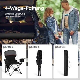 2 Sedie da Campeggio Pieghevoli HIGH POINT SPORTS