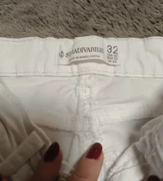 Pantalón Flare Blanco Stradivarius Elástico