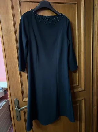 Abito blu navy con perle tg. 44