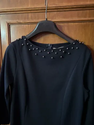 Abito blu navy con perle tg. 44