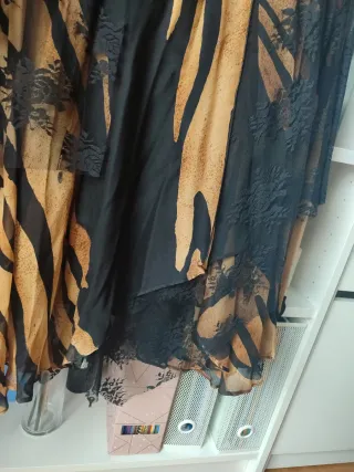 Conjunto Fiesta Corse y Falda Larga Negro/Oro