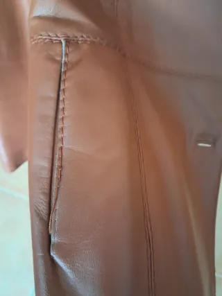 Chaqueta de piel F & Co mujer marrón