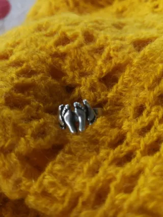 Anillo Plata de Ley Patitas