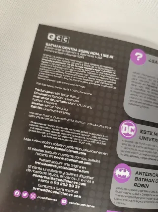 Batman contra Robin núm. 1 de 5