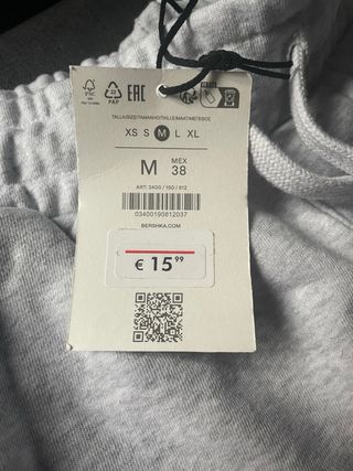 Bermuda Felpa Gris Bershka - Talla M