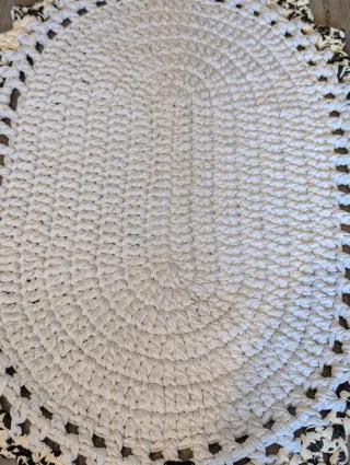 Alfombra Ovalada Tejida Artesanal
