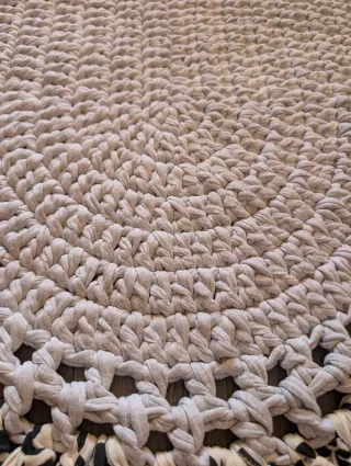 Alfombra Ovalada Tejida Artesanal