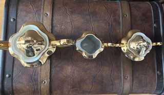 Juego de Té Vintage en Porcelana Dorada