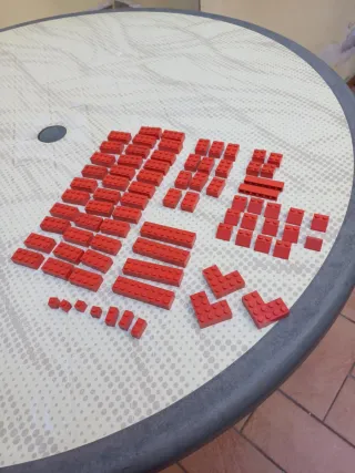 Lego anni '70 pezzi rossi