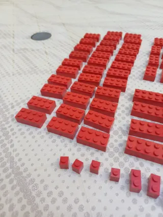 Lego anni '70 pezzi rossi