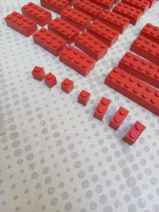 Lego anni '70 pezzi rossi