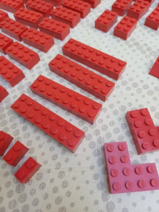 Lego anni '70 pezzi rossi