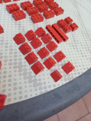 Lego anni '70 pezzi rossi