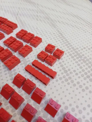 Lego anni '70 pezzi rossi