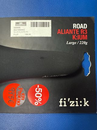 Sillín Fizik Aliante R3 K:ium Negro