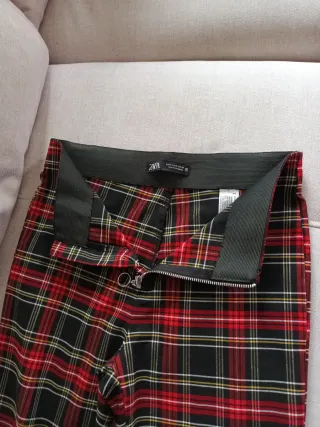 Mallas Zara Cuadros Rojos Talla M