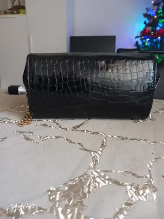 Borsa elegante effetto coccodrillo