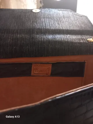 Borsa elegante effetto coccodrillo