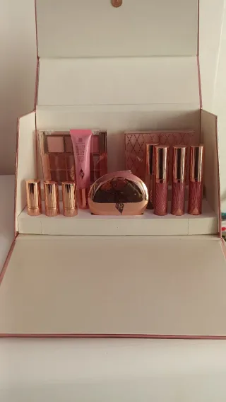 Valigetta trucco oro e rosa