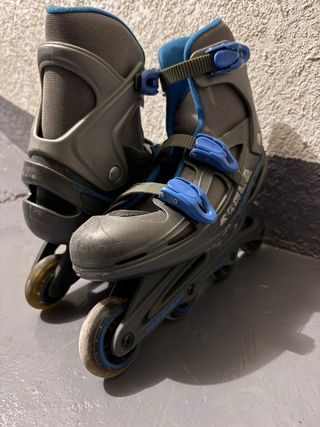 Patines en línea grises y azules talla 43-44