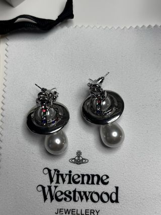 Pendientes Vivienne Westwood Saturno Plateados