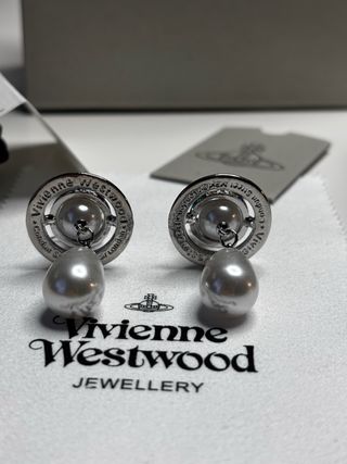 Pendientes Vivienne Westwood Saturno Plateados