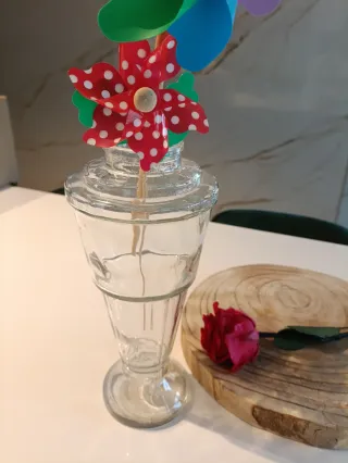 Jarrón Vintage Cristal Años 60