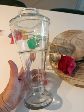 Jarrón Vintage Cristal Años 60