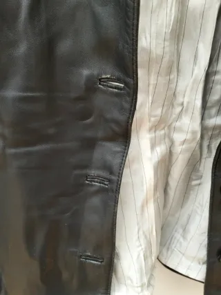 Chaqueta de cuero L Minority Negra