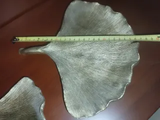 Bandejas decorativas hojas doradas