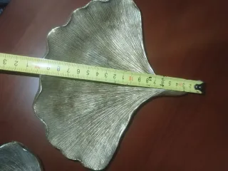 Bandejas decorativas hojas doradas