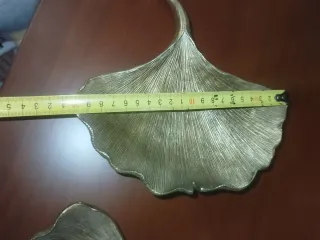 Bandejas decorativas hojas doradas