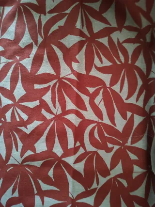 Tela retal diseño hojas