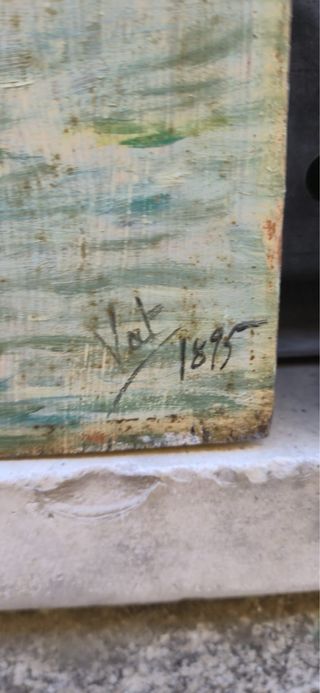 2 Cuadros Antiguos Pintados Barcos