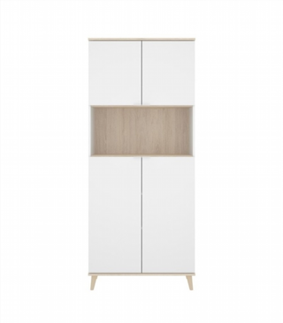 Mueble Alto Auxiliar Wok. Blanco/Natural