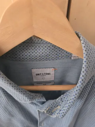 Camisa Only & Sons azul estampada