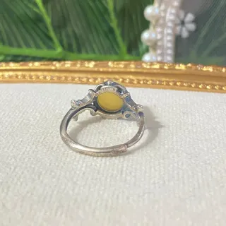 Anillo Plata Ámbar Natural