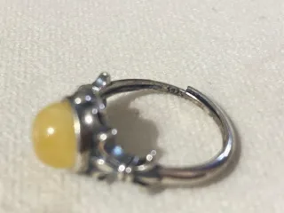 Anillo Plata Ámbar Natural
