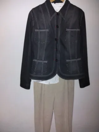 Blazer jean gris oscuro