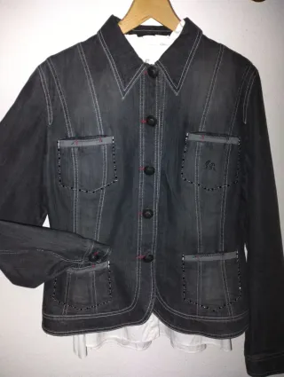 Blazer jean gris oscuro