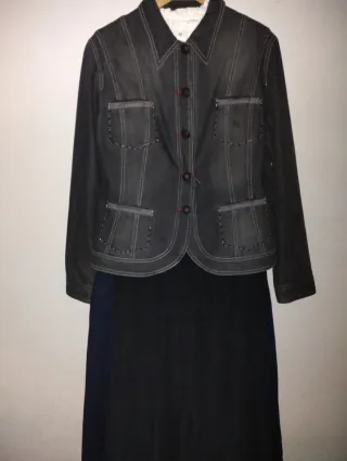 Blazer jean gris oscuro