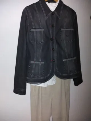 Blazer jean gris oscuro